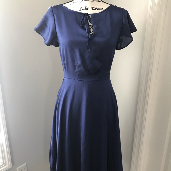 Unique Vintage Blue Formosa Swing Dress - Picture 2 of 7
